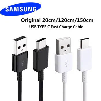 Originalni SAMSUNG 20 cm 120 cm 150 cm USB Tip C C Kabel Hitro Polnjenje Podatkov Linija Za Samsung Galaxy S8 S9 Plus S10 e A5 A7 2017 Opomba 8
