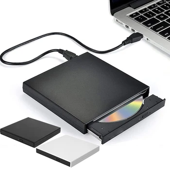 CD Pisatelj USB 2.0 DVD Snemalnik Disk Zunanji Prenosni CD-Jev Bralnik za Laptop PC Bela/Črna