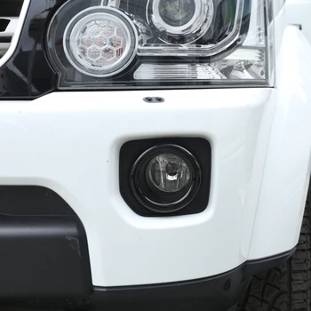 Avto ABS Črno Meglo Spredaj Lučka Svetlobe Okvir Pokrova Trim Pribor za Land Rover Discovery 4-2016