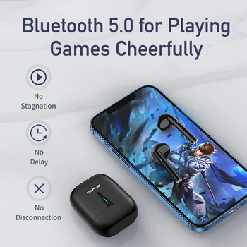 AWEI T21 Šport Brezžične Slušalke Bluetooth, združljiva Tip-c Gaming Čepkov Z Mikrofonom za Prostoročno uporabo Za iPhone