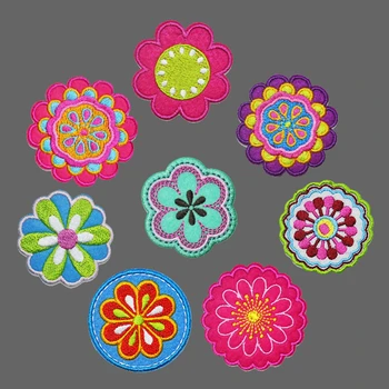 Visoka Kakovost Obliž Geometrijske Cvet Obliži Za Oblačila Cvet Mandala Nalepke Aplicirano Obliž Nalepke DIY Značke