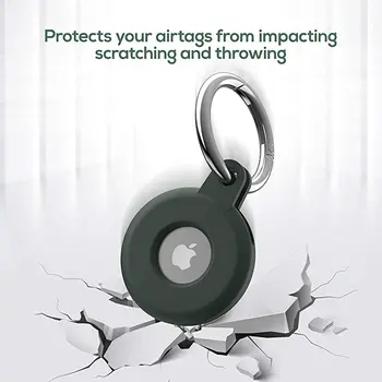 Cover za Apple Airtag Primeru Tekoči Silikon Zaščitni Lupini Odbijača Anti-izgubljeno-nič tracker Pribor Zraka oznako Keychain Primeru