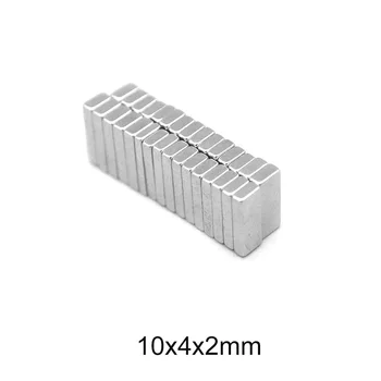 20~500pcs 10x4x2 Magnetom iz Redkih Zemelj Močno N35 10 mm x 4 mm, Blok Magneti 10x4x2mm Stalno Neodymium Magnetom stanja 10*4*2