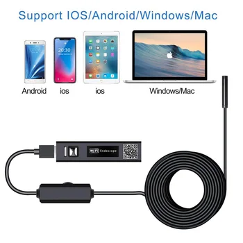 Endoskop Fotoaparat Brezžično Endoskop 2.0 MP HD Borescope Toga Kača Kabel za IOS (iPhone, Android Pametni telefon Samsung PC