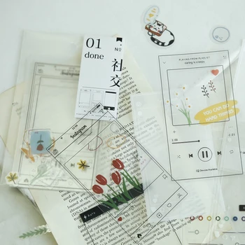 Vintage Kolaž Skrivnost Film socialne vmesnik PVC nalepka paket DIY dnevnik List dekoracijo nalepke album scrapbooking