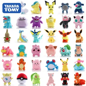 41 Stilov TAKARA TOMY Pokemon Original Pikachu Squirtle Polnjene Hobi Anime Plišastih Lutka Igrače Za Otroke, Božični Dogodek Darilo