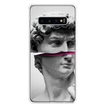 Alternativa David kip umetnosti Estetske Mehki Silikonski Primeru Telefon Za Samsung Galaxy S10 S20 S21 FE Opomba 10 9 8 S8 S9 Plus, Lite Ul