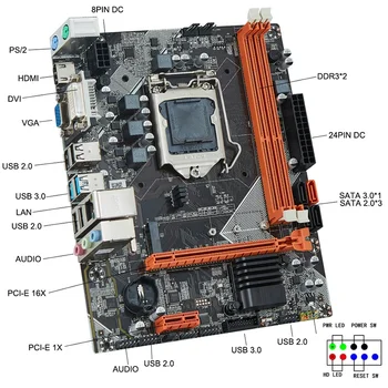 B75 Motherboard Desktop Motherboard M. 2 LGA1155 za I3 I5, I7 PROCESOR Podpira Ddr3 Pomnilnik LGA1155 matična plošča
