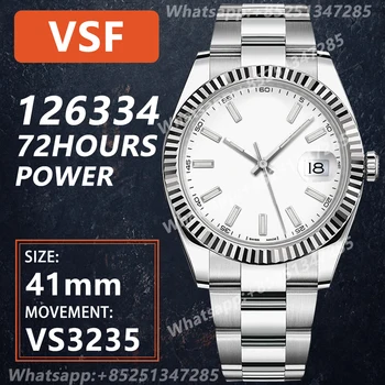 Moški je Mehanska ura 126334 41mm 904L SS VSF 1:1 Najboljših Izdaja na Jubilejnem Ostrig Zapestnica VS3235 Gibanje AAA Watch Replika