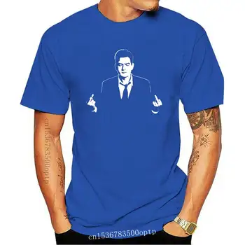 DTG MKWTees Charlie Sheen sredinec T-Shirt Dve in Pol Moških Film Tee