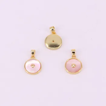 12 mm okroglo jedrnat slog obesek z mop/gemstone visoke kakovosti polirani& pozlačeni za nakit, izdelava materal