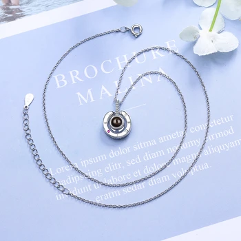 S925 sterling srebrni verigi, ki niso alergični ogrlica, ki sem ljubezen, si projekcija clavicle verige vdelan zirconium obeskom nakit