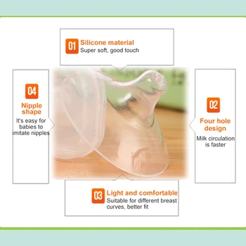 2pcs Silikonski Nastavek za Varovanje sluha Materino Mleko Matere Hranjenje Nastavek Ščiti zaščitni Pokrov Dojenje Mleka Extractor Bradavico
