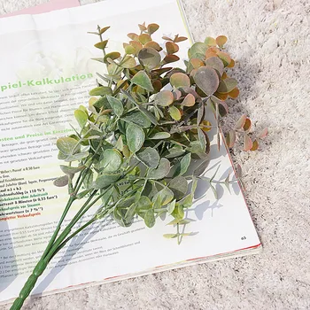 Umetne Rastline Eucalyptus Listi iz Plastičnih Zelenih Rastlin Ponaredek Listi Evkaliptusa DIY Doma Poroko Gozd Slog Odlikovanja