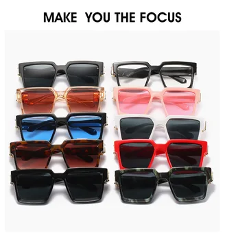 2021 Luksuzni Oversize Kvadratnih Sončna Očala Ženske Letnik Blagovne Znamke Velik Okvir Ženske Sončna Očala Moda Gradient Ženska Očala Oculos