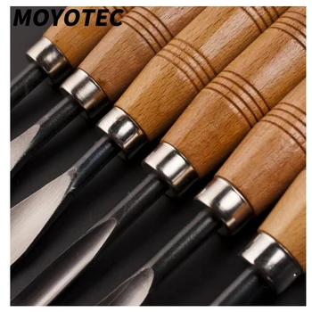 MOYOTEC 6pcs/set Lesa Carving Nož Rezilo Nastavitev DIY Ročna Orodja, Žolna Carving Nož Lesnoobdelovalnih Orodja