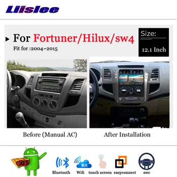 Avto Android Multimedijski Predvajalnik Za Toyota Fortuner Hilux 2004-Radio Video Priročnik AC Tesla Navpično Zaslon, Gps Navigacija