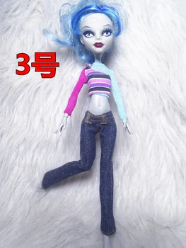 1 Nastavite Vrhovi Bluzo Jeans Hlače Obleko Oblačila Pribor za Monster High Lutka za Vedno Po Visoko Lutka