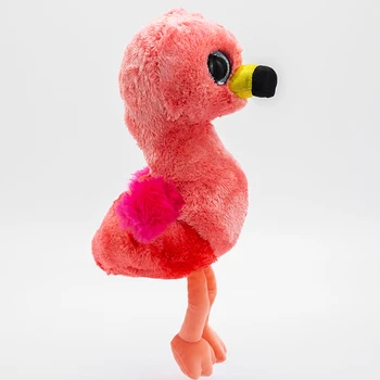 Novo Ty Kapa Velike Oči Grah Srčkan Živali Pink Flamingo Mehki Pliš Plišaste Igrače Lutka Otroka Zbirka Božično Darilo za Rojstni dan 15 CM