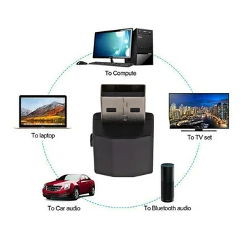 Grwibeou USB Bluetooth 5.0 Brezžični Oddajnik Sprejemnik Mini 3.5 mm AUX Stereo Glasbe Adapter Za Avto, Radio, TV Bluetooth Slušalke