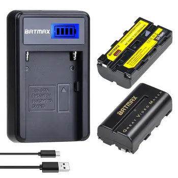 Batmax NP-F550 NP-F570 F550 F570 Baterija+LCD USB Polnilec za Yongnuo Godox LED Video Luč YN300Air II YN300 III YN600 Zraka L132T