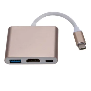 USB C Do HDMI je združljiv 3 v 1 Kabel Usb Pretvornik za 3.1 Strele 3 Telefon, Da Vrsta Zaslona C Stikalo Za HDMI je združljiv