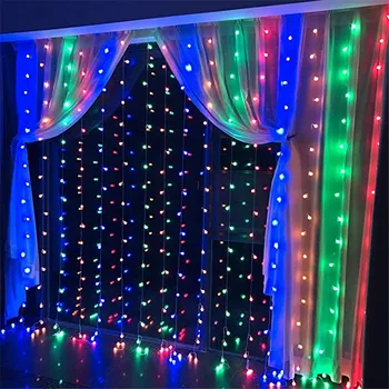 Božič Led Luči, Zavese Garland 3X3M 300 LED Niz Vila Dekorativni na Prostem, v Zaprtih prostorih Doma Poročno Dekoracijo Neto Svetlobe