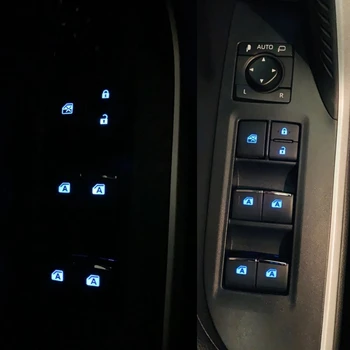 Osvetljeni LED Moč Okno Vrata Stikalo za Toyota RAV4 2019 2020 Levo Vožnje iz Ozadja Glavno Stikalo