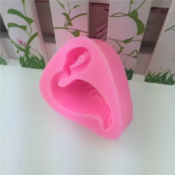 Risanka 3D Živali Swan oblike Silikona, Fondat Torto Plesni Cupcake Žele Bonboni, Čokoladni Okraski, Peka Orodje Plesni FQ3507