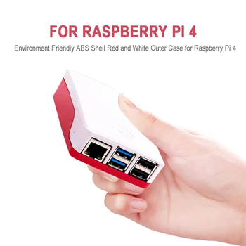 Visoka Kakovost Okolja Prijazno ABS Lupine Preprosta Rdeče In Belo Ohišje za Zunanjo Natančnost Luknjo Načrta Za Raspberry Pi 4
