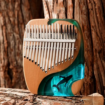 17 Tipke Kalimba Palec Klavir Visoko Kakovostnega Lesa Mbira Telo Glasbila Z Učnimi Knjiga Kalimba Klavir Božično Darilo