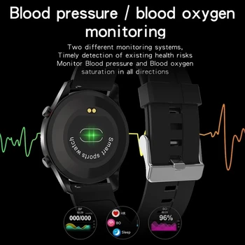 Novo Jeklo Pametno Gledati Moške Krvnega Tlaka, Srčnega utripa, Spremljanje Nepremočljiva Vreme Opomnik Šport Smartwatch Za IOS Android