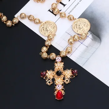 2020 Baročni Križ Holloway kristalno starinsko ogrlico, modna revija premiere palace-slog žensk ogrlico, pulover verige