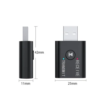 5.0 Audio Stereo Oddajnik Bluetooth Dongle Usb, Aux 3,5 Mm Za Prenosnik Tv Pc Mini Brezžična Bluetooth Sprejemnik Aux Adapter