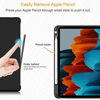 Ohišje Za iPad Zraka 4 za 10,9-palčni 2020 Primeru Svinčnik Holde Smart PU Usnje Stojalo Pokrov Funda Za iPad Zraka 4 leta 2020 10 9 inch Primeru