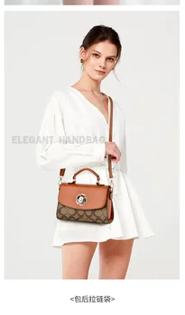 Camellia žensk vrečko moda 2021 poletje novo modno torbico, šivanje zaklepanje kvadratek vrečko