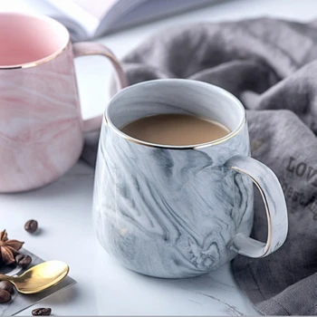Ustvarjalne Keramične Skodelice Marmorja Emajl Vrč Kave Vrč Keramično Skodelico Kave Ljubimec je Darilo iz Porcelana Skodelice za Čaj Zajtrk Pokal za Mleko