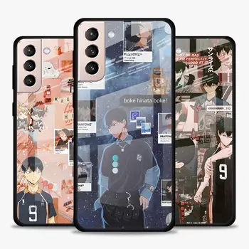 Haikyuu Odbojka Anime Kaljeno Steklo Primeru Telefon Za Samsung Galaxy S21 Ultra S20 FE S10 S10e Lite S8 S9 Plus 5G Kritje Coque