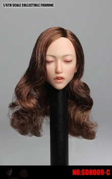 SDH009 1/6 Obsega Azijskih Ženska Seksi Beauty Sleep Dekle Glavo Skulptura z Zaprtimi Očmi Carving Model za 12