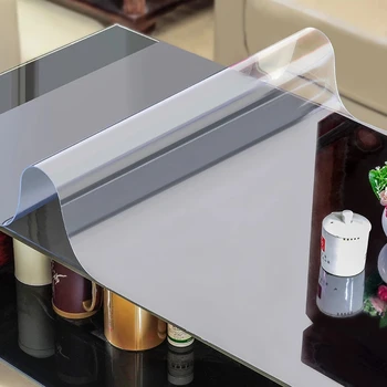 1,0 mm Mehka Zaščitna Stekla Mat PVC Prt za Mizo Nepremočljiva Pregledna Tabela Mat mizico za dnevno Sobo Pad 2021