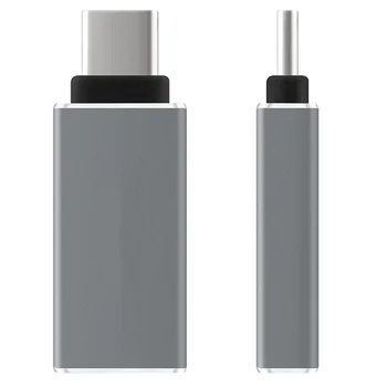 USB Tip C Tip C C USB 3.1 USB 3.0 Tip A Moški-Ženski Adapter Pretvornik Sivo Spodbujanje