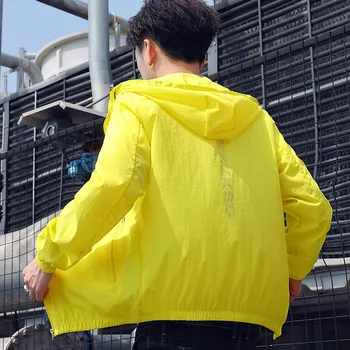 Poletje novo ledeno svile zaščito pred soncem oblačila za moške tanke prostem anti-ultravijolično dihanje kože oblačila za moške