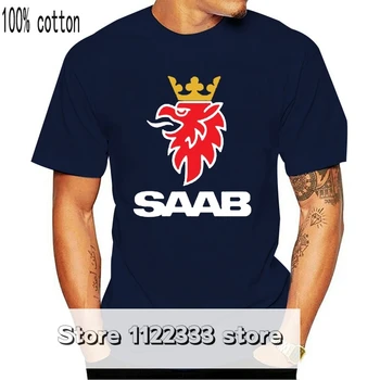 Novi Saab Ab Saab Logotip Avtomobilsko Podjetje moška Majica s kratkimi rokavi Velikosti S-2Xl Najnovejši Modni Tee Majica
