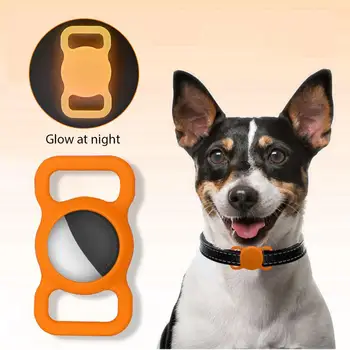 1 Svetleče Hišne Zaščitna Primeru Mačka Pes Ovratnik Vrvici GPS Lokator Kritje velja Za Apple Airtags Anti Izgubljeno Napravo Zaščitite Rokav