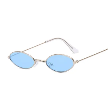 2021 Majhen Okvir Črne Odtenke Okrogla Sončna Očala Ženske Ovalne Blagovne Znamke Oblikovalec Vintage Moda Rožnata Očala Za Sonce Ženskega Oculos De Sol