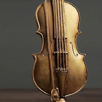 Luksuzni Nordijska Letnik Violina Saksofon Model Okraski Glasbeni Instrument Kip Doma Dekor Dnevna Soba Kiparstvo Umetnostne Obrti Darilo