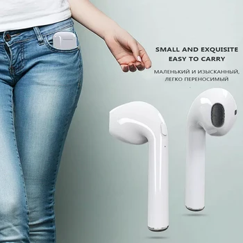 Vroče Prodaje i7s TWS Čepkov Bluetooth 5.0 Slušalke Brezžične Slušalke Stereo Bas Čepkov V uho Šport Vodotesne Slušalke Za vse