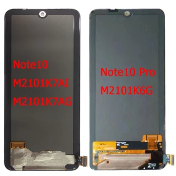 Novo Redmi Note10 Pro LCD Za Xiaomi Redmi Opomba 10 Zaslon Z Okvirjem M2101K7AI M2101K6G LCD Zaslon na Dotik, Računalnike Skupščine