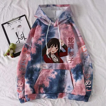 Kakegurui Hoodies Anime Pozimi Puloverji Streetswear Moški/ženska Long Sleeve Majica Harajuku Hoody