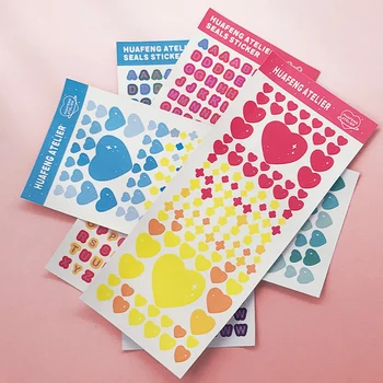 Koreja Candy Barve Črk Srce Ljubezni, Nalepke DIY Scrapbooking Ustvarjalne Junk List Pisemske Ovojnice Pečatne Nalepke